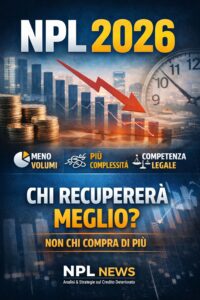 NPL 2026: meno volumi, più complessità. E chi farà davvero la differenza